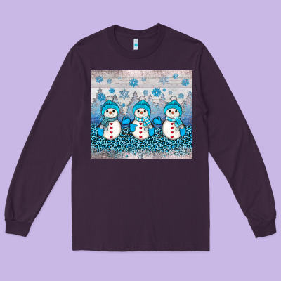 Snowman Winter Long Sleeve Tee Designed By Jahusdesignshop