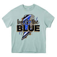 Arona back the blue with lightning bolt Heavy Core Tee - Zillion Design Studio