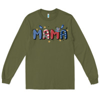 Army Green 4th july mama Long Sleeve Tee - MaliasSmallBusiness
