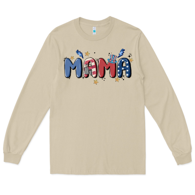 4th July Mama Long Sleeve Tee by MaliasSmallBusiness | Teevron