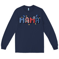 Navy 4th july mama Long Sleeve Tee - MaliasSmallBusiness
