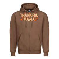 Chestnut Thankful Mama Zipper Hoodie - MaliasSmallBusiness