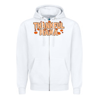 White Thankful Mama Zipper Hoodie - MaliasSmallBusiness