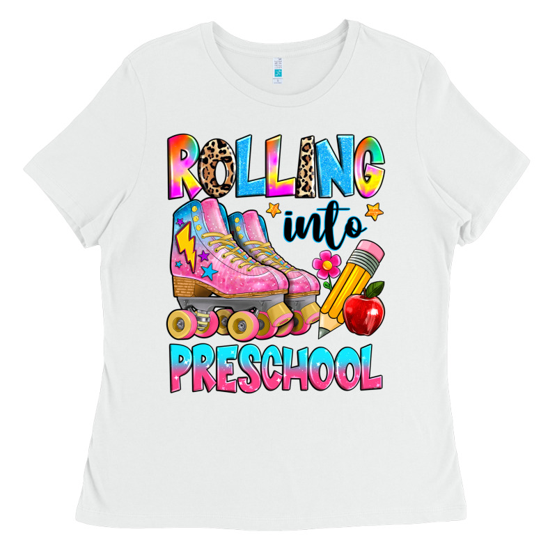 Rolling Into Preschool Grade Ladies Tee by texasbilliewilder | Teevron