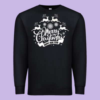 Merry Christmas Happy New Year Premium Sweatshirt Designed By Bettercallsaul
