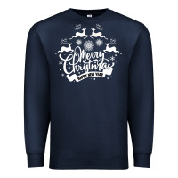 Navy Merry Christmas Happy New Year Premium Sweatshirt - Bettercallsaul