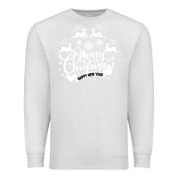 Oatmeal Heather Merry Christmas Happy New Year Premium Sweatshirt - Bettercallsaul