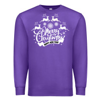 Purple Merry Christmas Happy New Year Premium Sweatshirt - Bettercallsaul