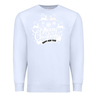 White Merry Christmas Happy New Year Premium Sweatshirt - Bettercallsaul