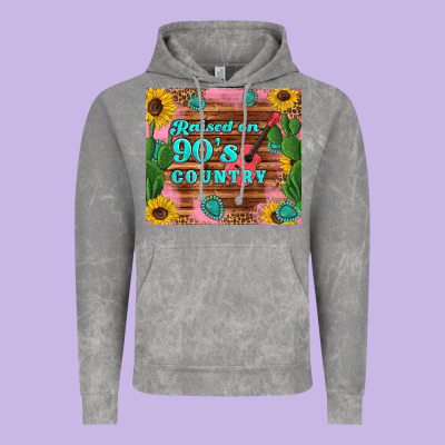 Raised 90's Country Guitar Cactus Sunflower's Vintage Hoodie Designed By Artiststas