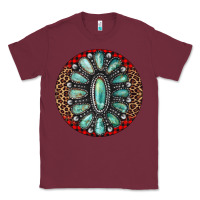 Burgundy turquoise gemstone christmas ornament Classic Tee - Jasminsmagicworld