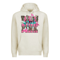 Oatmeal Heather warriors wear pink Premium Hoodie - NancyCooperArtShop