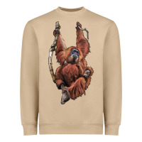 Mushroom Orangutan And Baby Heavyweight Sweatshirt - LillyAllenDesigns
