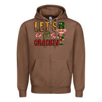 Chestnut Let's get crackin Christmas Zipper Hoodie - NancyCooperArtShop
