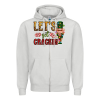 Dove Grey Let's get crackin Christmas Zipper Hoodie - NancyCooperArtShop