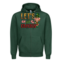 Sports Green Let's get crackin Christmas Zipper Hoodie - NancyCooperArtShop