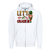 White Let's get crackin Christmas Zipper Hoodie - NancyCooperArtShop