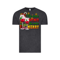 Vintage Black The more wine the more merry Vintage Tee - AdoDesignShop