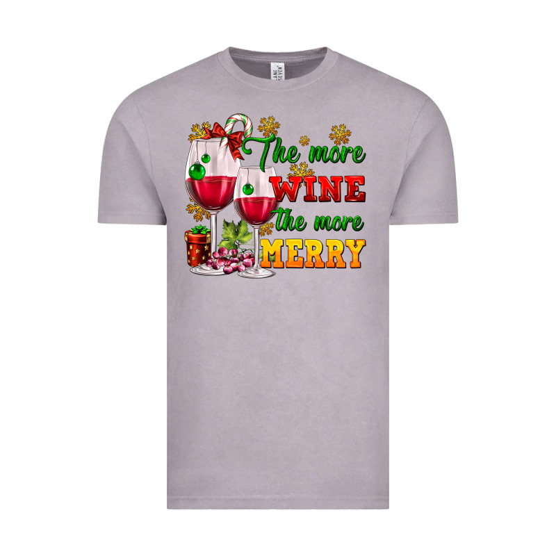 The More Wine The More Merry Vintage Tee by AdoDesignShop | Teevron