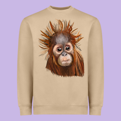 Baby Orangutan Heavyweight Sweatshirt Designed By Lillyallendesigns
