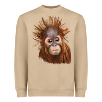 Mushroom baby orangutan Heavyweight Sweatshirt - LillyAllenDesigns