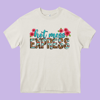 Hot Mess Express Heavy Core Tee Designed By Texasbilliewilder