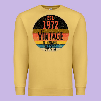 Est. 1972 Made In 1972 All Original Parts All Orginal Parts Premium Sweatshirt Designed By Bettercallsaul
