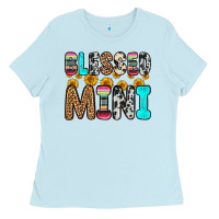 Baby Blue blessed mini Ladies Tee - Zillion Design Studio