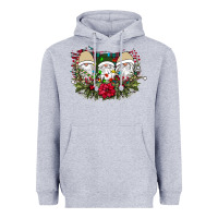 Heather Grey Christmas Gnomes Heavyweight Hoodie - Bettercallsaul