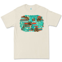 Leopard Turquoise Glitter Background Premium Tee | Teevron