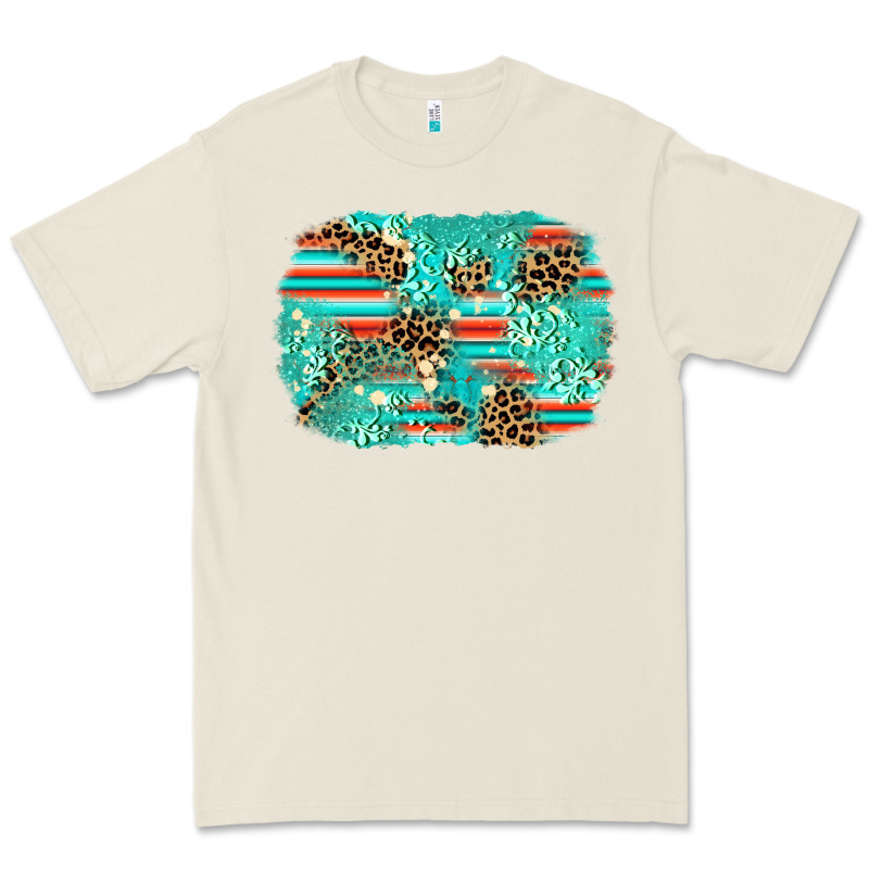 Leopard Turquoise Glitter Background Premium Tee by AdoDesignShop | Teevron