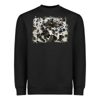 Black cowhide background Heavyweight Sweatshirt - BarkalooDesign