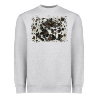Heather Grey cowhide background Heavyweight Sweatshirt - BarkalooDesign