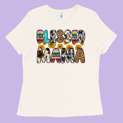 Blessed Mama Ladies Tee Designed By Zillion Design Studio
