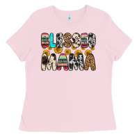Bubblegum Pink blessed mama Ladies Tee - Zillion Design Studio