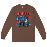 Chestnut happy 4th of july Long Sleeve Tee - MaliasSmallBusiness