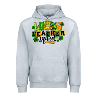 Heather Grey Lucky Teacher Squad St. Patrick's Day Urban Hoodie - CowGirlArtShop