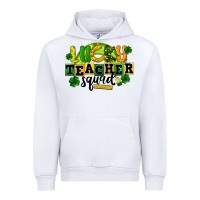 White Lucky Teacher Squad St. Patrick's Day Urban Hoodie - CowGirlArtShop