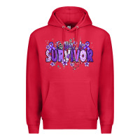 Cardinal I am a survivor purple ribbon Premium Hoodie - NancyCooperArtShop