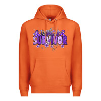 Carrot I am a survivor purple ribbon Premium Hoodie - NancyCooperArtShop