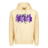 Pina Colada I am a survivor purple ribbon Premium Hoodie - NancyCooperArtShop