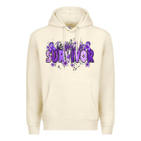 Sandshell I am a survivor purple ribbon Premium Hoodie - NancyCooperArtShop