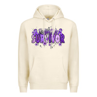 Tofu I am a survivor purple ribbon Premium Hoodie - NancyCooperArtShop