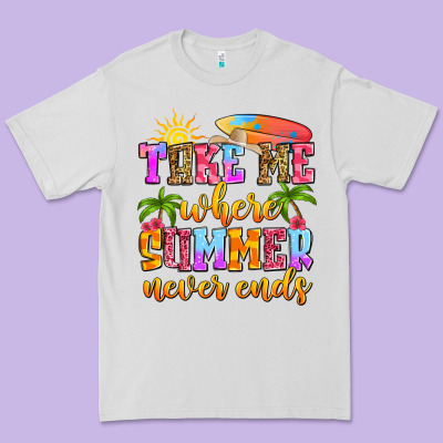 Take Me Where Summer Never Ends Premium Tee Designed By Zillion Design Studio