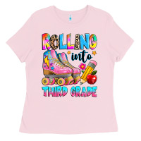 Bubblegum Pink rolling into third grade Ladies Tee - texasbilliewilder