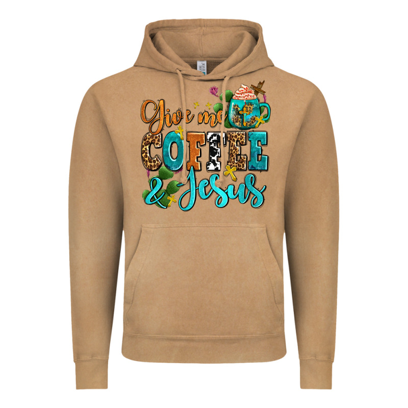 Gıve Me Coffee And Jesus Vintage Hoodie by AdoDesignShop | Teevron