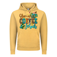 Vintage Mustard gıve me coffee and jesus Vintage Hoodie - AdoDesignShop