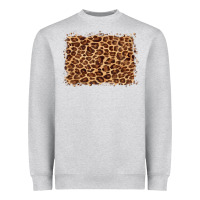 Heather Grey leopard background Heavyweight Sweatshirt - BarkalooDesign
