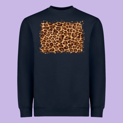 Leopard Background Heavyweight Sweatshirt Designed By Barkaloodesign