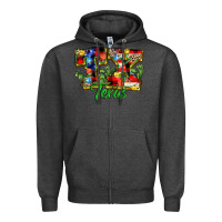 Charcoal Heather Christmas Texas Zipper Hoodie - MaliasSmallBusiness